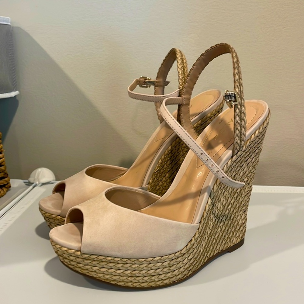 ALDO braided wedges..beautiful sand color..elegant lines..summer ready